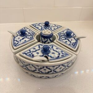 Nantucket Condiments  Serving Set/14 pieces